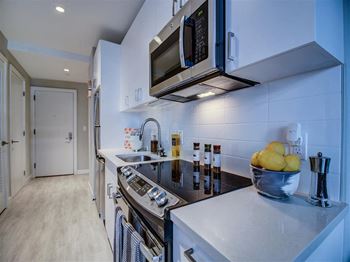 Fully Equipped Kitchen at Via Seaport Residences, Massachusetts, 02210